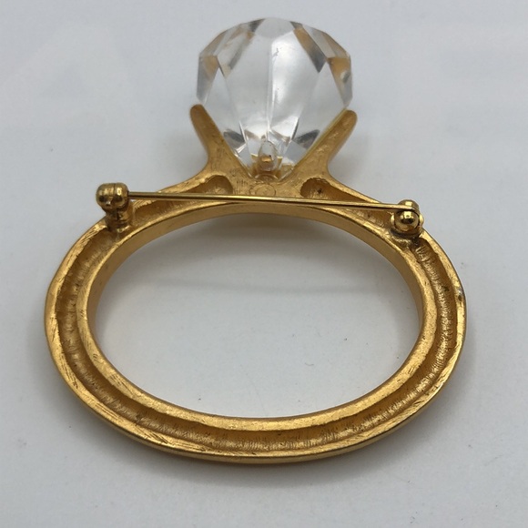 Vintage Oversized Statement Piece Engagement Ring  Pin - Picture 3 of 6